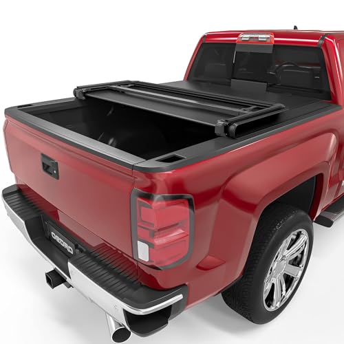 OEDRO Quad Fold Tonneau Cover for Chevy/GMC Trucks