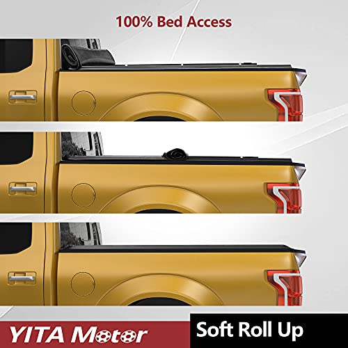 YITAMOTOR Soft Roll Up Truck Bed Tonneau Cover - Chevy Colorado/GMC Canyon 5.2 ft Bed