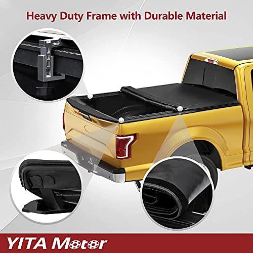 YITAMOTOR Soft Roll Up Truck Bed Tonneau Cover - Chevy Colorado/GMC Canyon 5.2 ft Bed