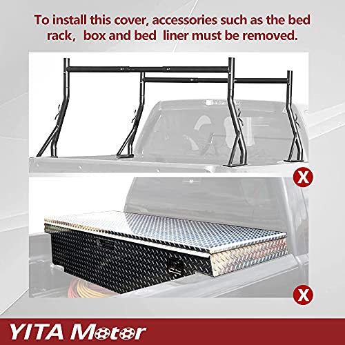 YITAMOTOR Soft Roll Up Truck Bed Tonneau Cover - Chevy Colorado/GMC Canyon 5.2 ft Bed