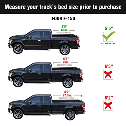 Tutel Hard Shell Folding Tonneau Cover for Ford F150