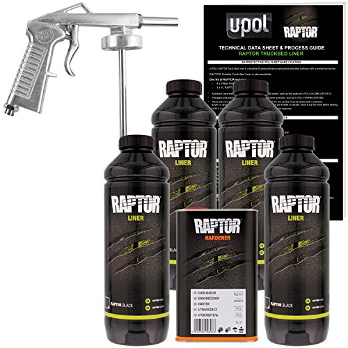 U-POL Raptor Black Truck Bed Liner Kit, 4 Quarts