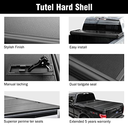 Tutel Hard Shell Folding Tonneau Cover for Ford F150