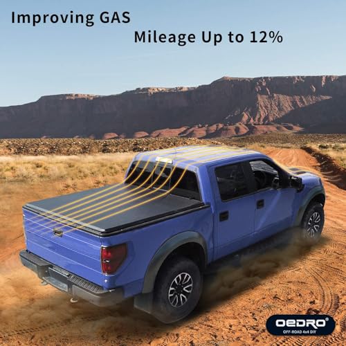 OEDRO Soft Trifold Tonneau Cover for Dodge Ram 1500