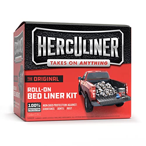 HERCULINER HCL1B8 Black Roll-on Bed Liner Kit 1 Gal