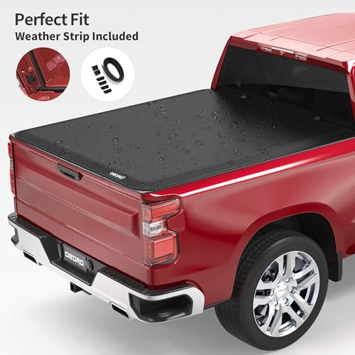 OEDRO Quad Fold Tonneau Cover for Chevy/GMC Trucks