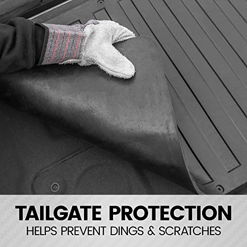 Extra Thick Rubber Truck Bed Tailgate Mat - Black