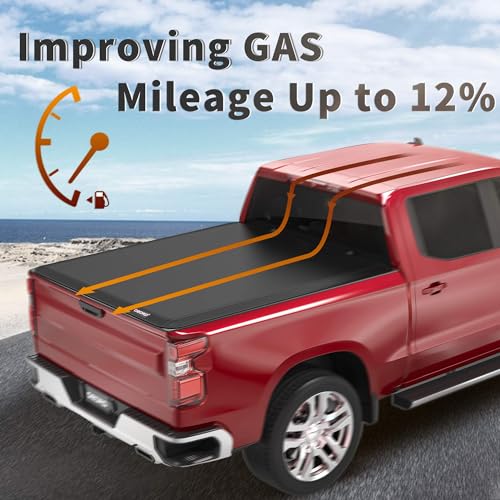 OEDRO Quad-Fold Soft Tonneau Cover for Ford F-150