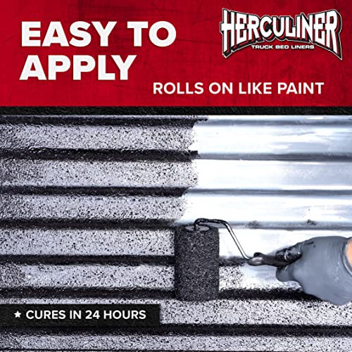 HERCULINER HCL1B8 Black Roll-on Bed Liner Kit 1 Gal