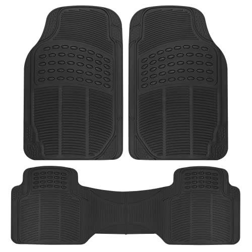 BDK ProLiner All-Weather Truck Floor Mats, 3-Piece Black