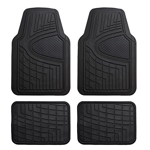 Heavy-Duty Universal Fit Truck Floor Mats, Black