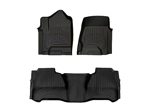 Custom Fit WeatherTech Floor Mats for Silverado, Sierra -Black