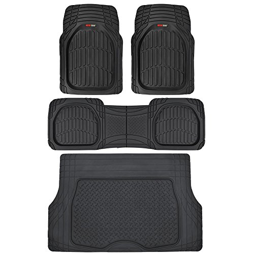 4pc Black Truck Floor Mats Set - All Weather