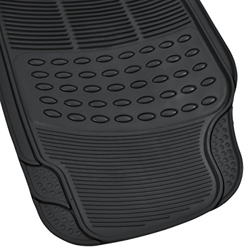Universal Fit All-Weather Truck Floor Mats, Durable, Waterproof (Black)