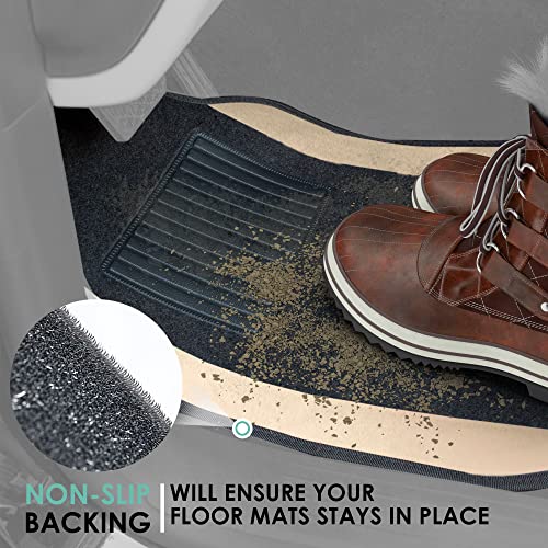 Universal Fit Beige Truck Carpet Floor Mats - All Purpose Mats