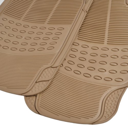 Tan Beige Heavy Duty Rubber Auto Floor Mats