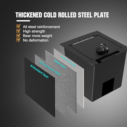 3mirrors Center Console Gun Safe for 2016-2023 Toyota Tacoma