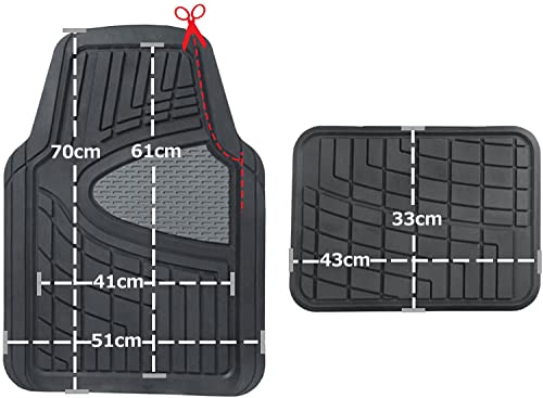 Heavy-Duty Universal Fit Truck Floor Mats, Black