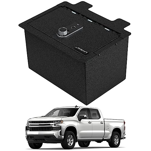 LAYSAY Center Console Safe for Chevy Silverado & GMC Sierra