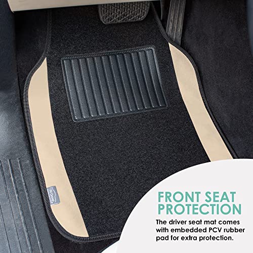 Universal Fit Beige Truck Carpet Floor Mats - All Purpose Mats