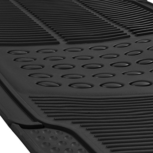 Universal Fit All-Weather Truck Floor Mats, Durable, Waterproof (Black)