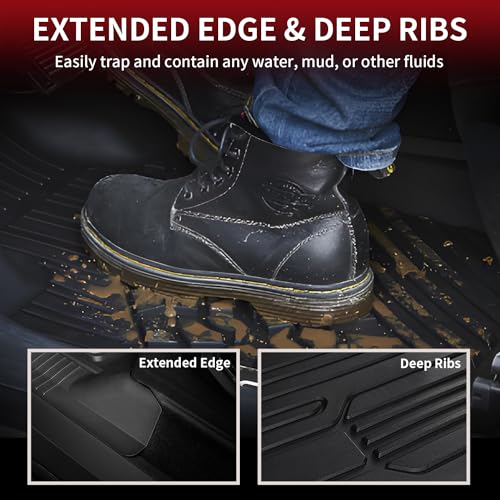 Black TPE Floor Mats for Ford F-150 Trucks