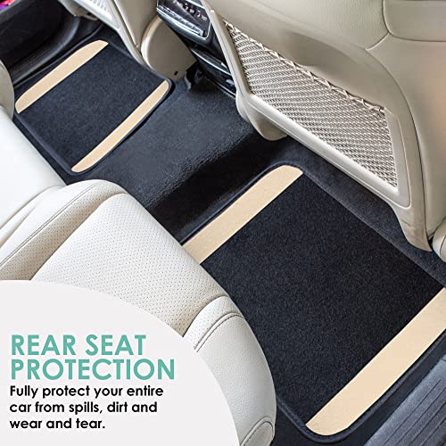 Universal Fit Beige Truck Carpet Floor Mats - All Purpose Mats