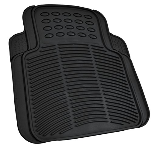 Universal Fit All-Weather Truck Floor Mats, Durable, Waterproof (Black)