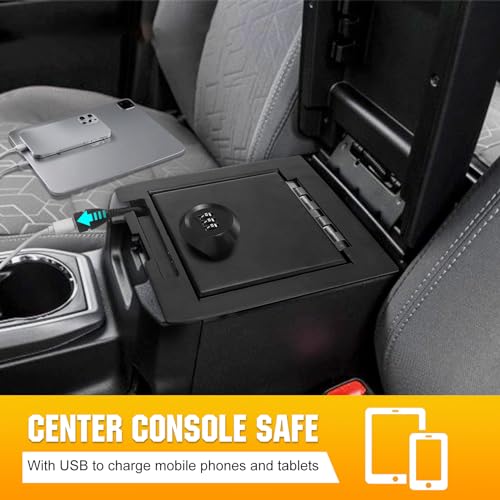 3mirrors Center Console Gun Safe for 2016-2023 Toyota Tacoma