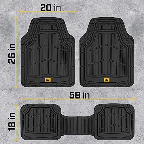 Cat® ToughRide™ Heavy-Duty Rubber All Season Truck Mats