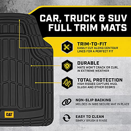 Cat® ToughRide™ Heavy-Duty All Season Rubber Car Floor Mats