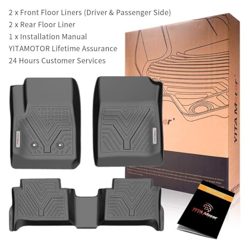 YITAMOTOR Floor Mats for Chevy Colorado/GMC Canyon, All-Weather Black