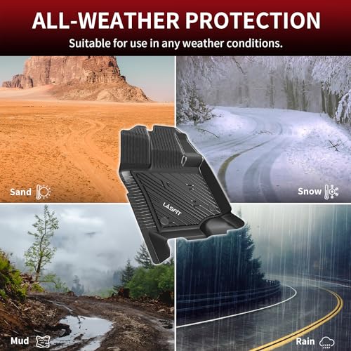 Black TPE Floor Mats for Ford F-150 Trucks