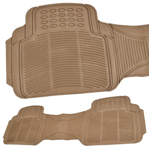 Tan Beige Heavy Duty Rubber Auto Floor Mats