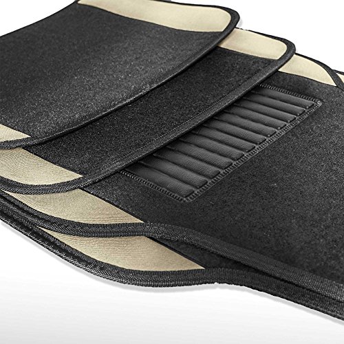 Universal Fit Beige Truck Carpet Floor Mats - All Purpose Mats