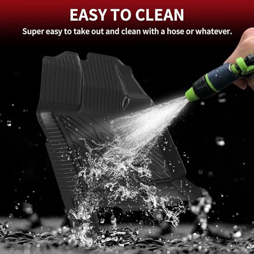 Black TPE Floor Mats for Ford F-150 Trucks