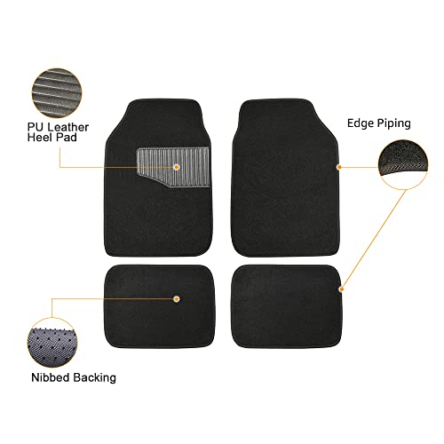 Universal Fit Black Carpet Floor Mats for Car SUV