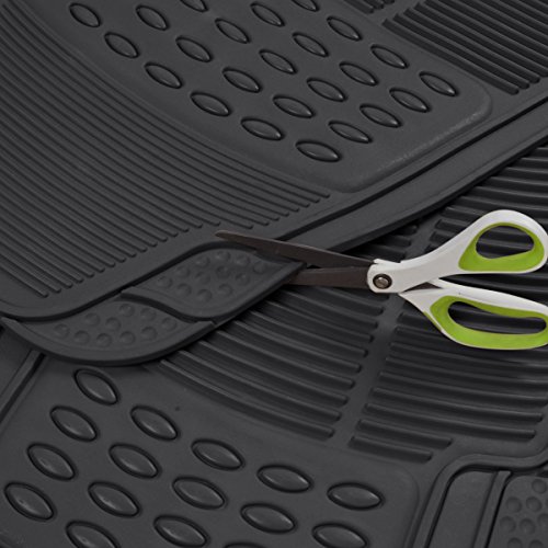 Universal Fit All-Weather Truck Floor Mats, Durable, Waterproof (Black)