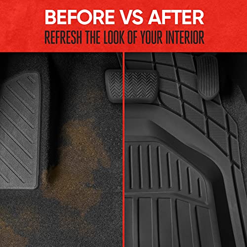 Motor Trend FlexTough Defender Truck Floor Mats Black