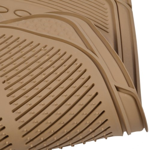 Tan Beige Heavy Duty Rubber Auto Floor Mats