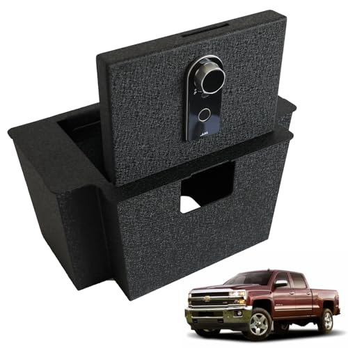Truck Center Console Safe, In-vehicle Lockbox, Chevy/GMC Compatible