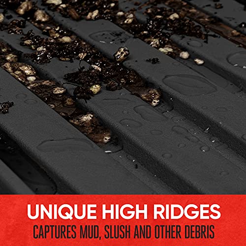 Motor Trend FlexTough Black Rubber Car Floor Mats