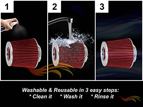 Rtunes Racing Short Ram Air Intake + Filter Kit
