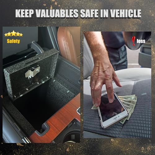 JIKE Center Console Gun Safe for Dodge Ram Trucks