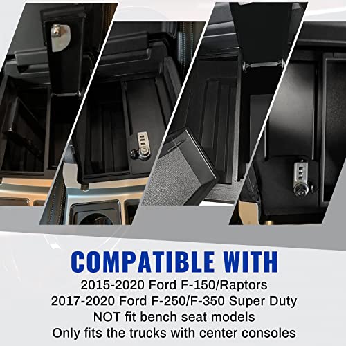 KUAFU Center Console Safe Vault for Ford Trucks 2015-2020