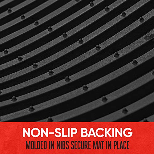 Motor Trend FlexTough Black Rubber Car Floor Mats