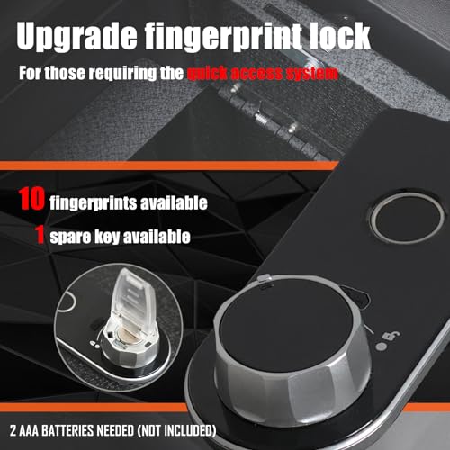 YOULAI Center Console Gun Safe for 2009-2018 Dodge Ram