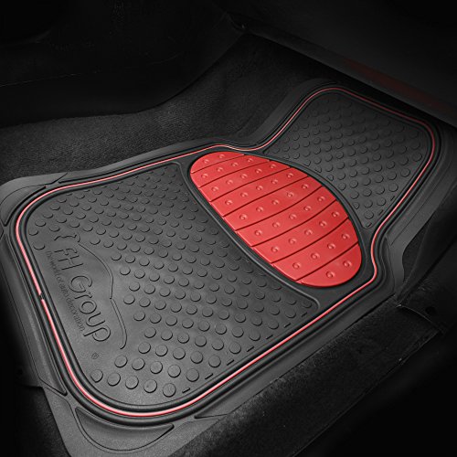 Heavy-Duty Red Truck Floor Mats, Universal Fit Set