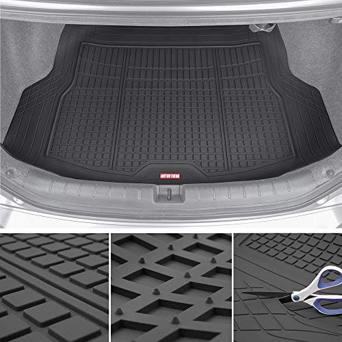 Motor Trend FlexTough Black Rubber Floor Mats Set