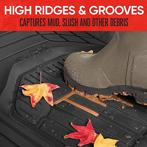 Motor Trend FlexTough Defender Truck Floor Mats Black